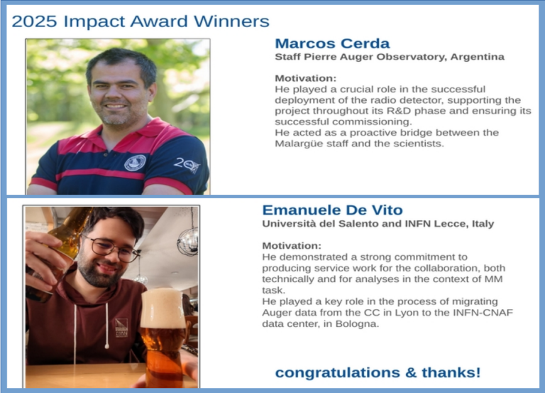 Premio Pierre Auger al Impacto en la Colaboración 2025
