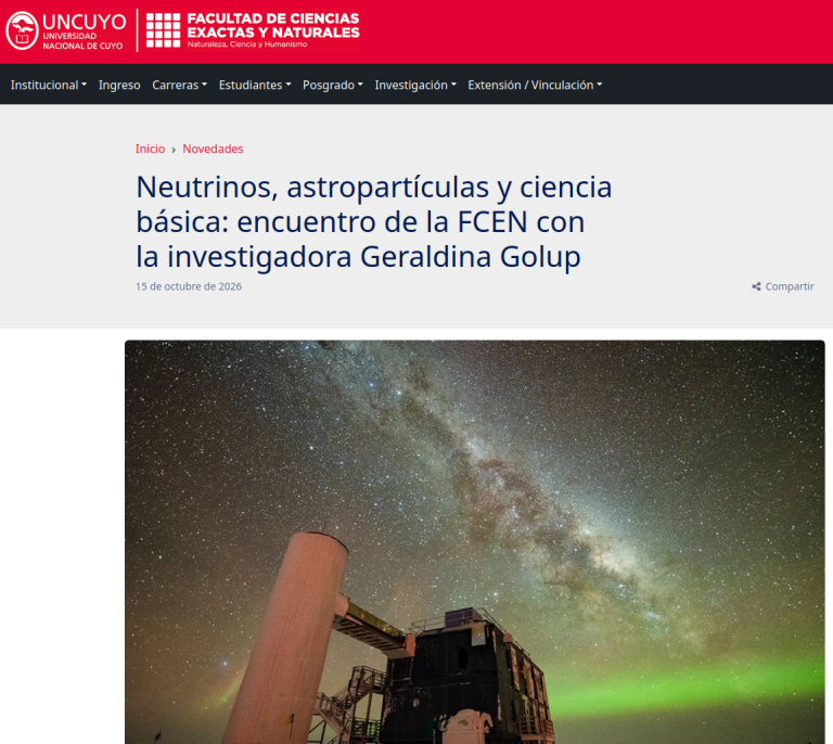 Encuentro de la FCEN con la investigadora Geraldina Golup